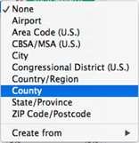 Geocoding Tableau - Geographic Drop-Down