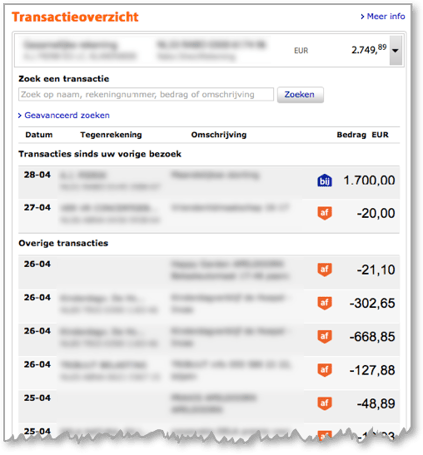 Bank statements