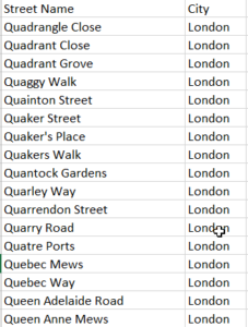 Street Excel