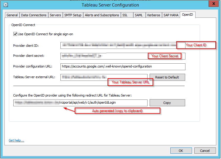 Tableau Server Config