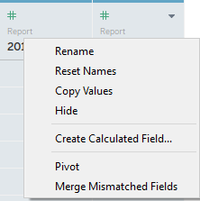 pivot options