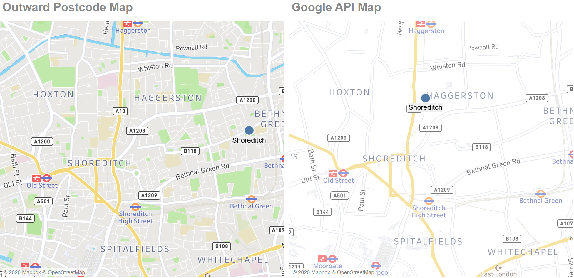 Geocoding Tableau - Comparison