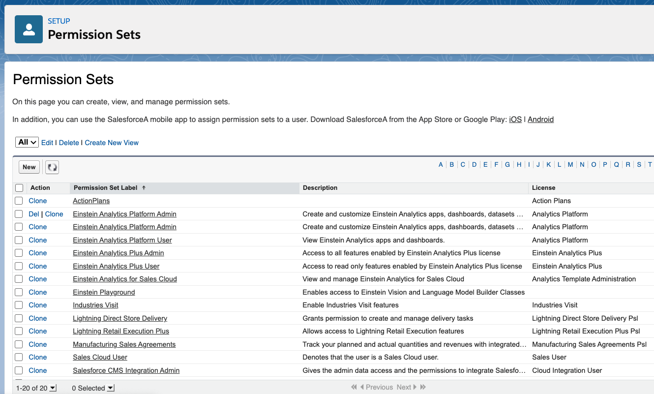 Einstein Permissions Overview