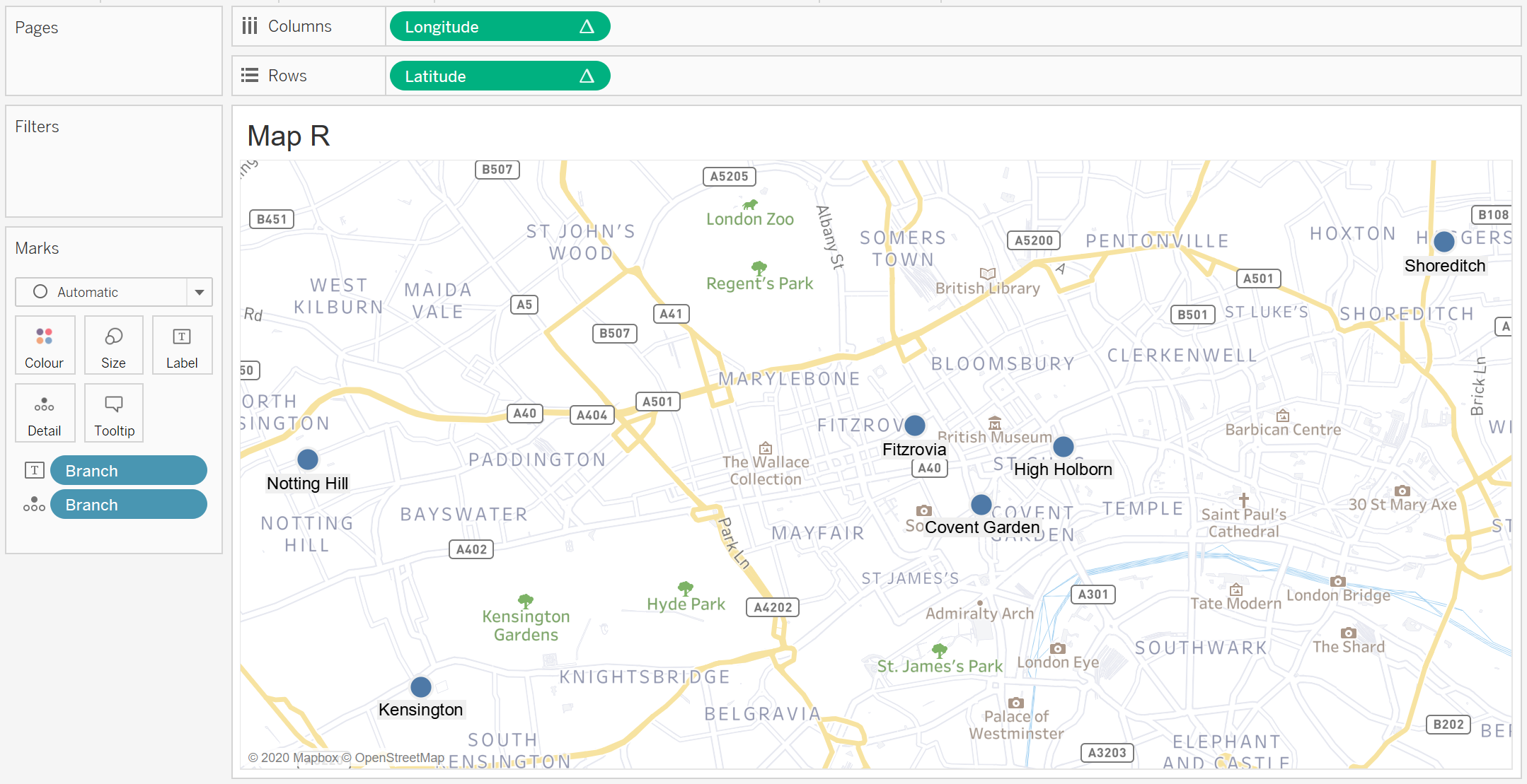 Geocoding Tableau - Map