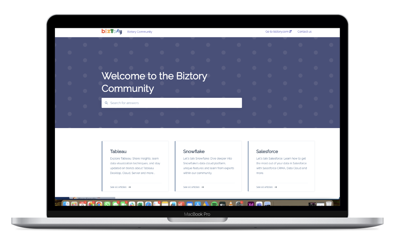 Biztory Community Knowledge base