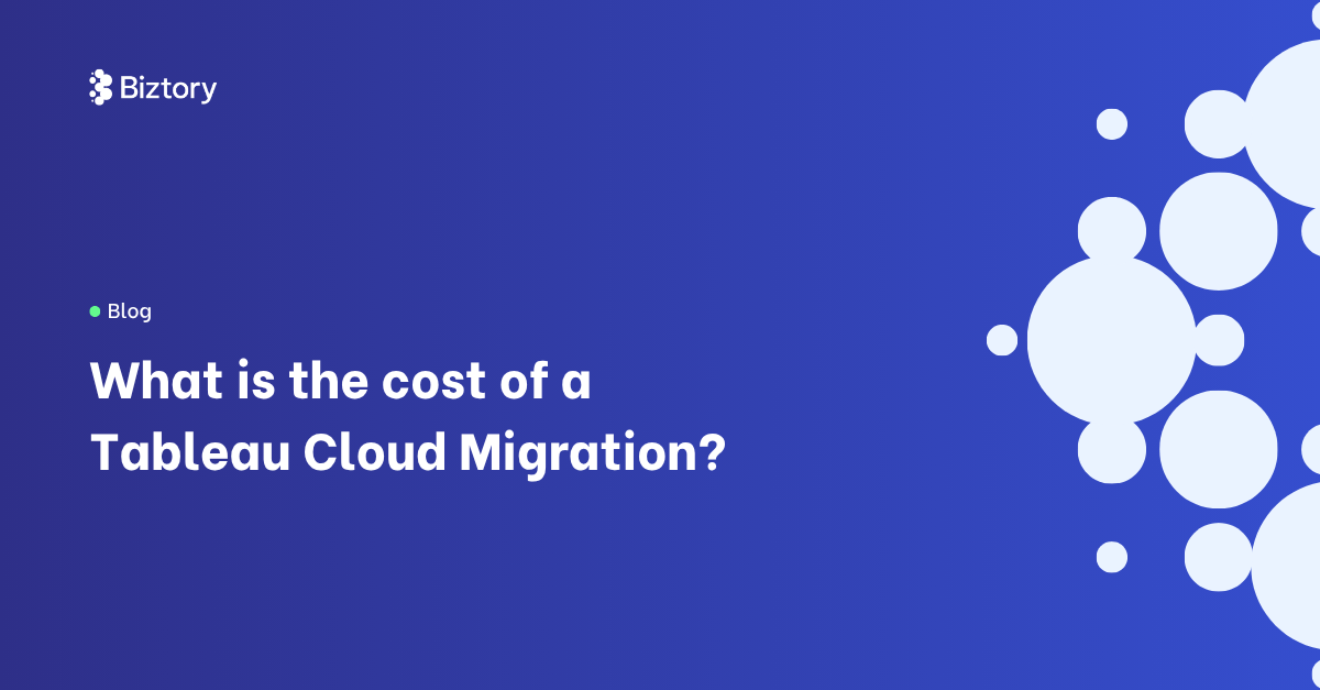 What is the cost of a tableau cloud migration?