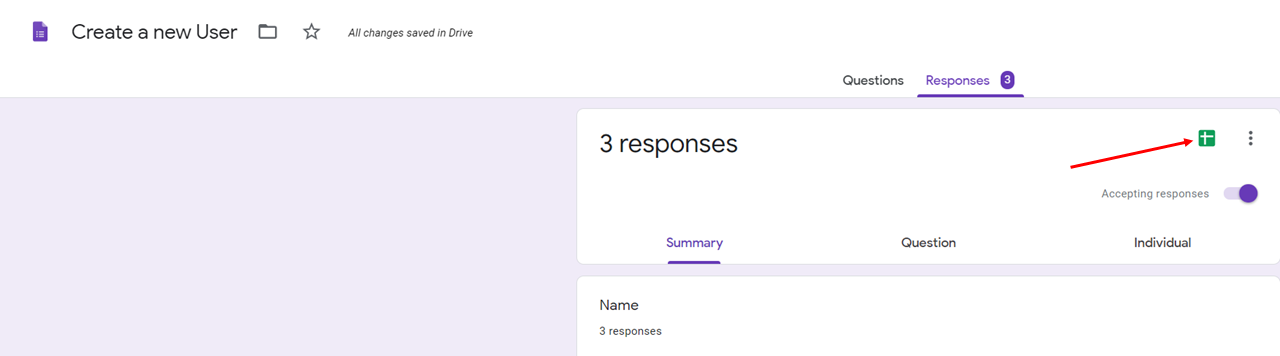 Where to find responses for Google Form