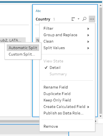 Split column in Tableau Prep