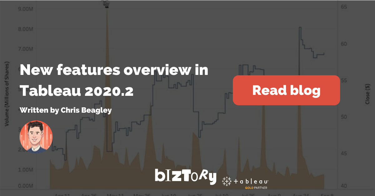 Biztory has cherry-picked the greatest new features from Tableau 2020.2. Read our blog or watch the webinar for live demos and practical walk-throughs!